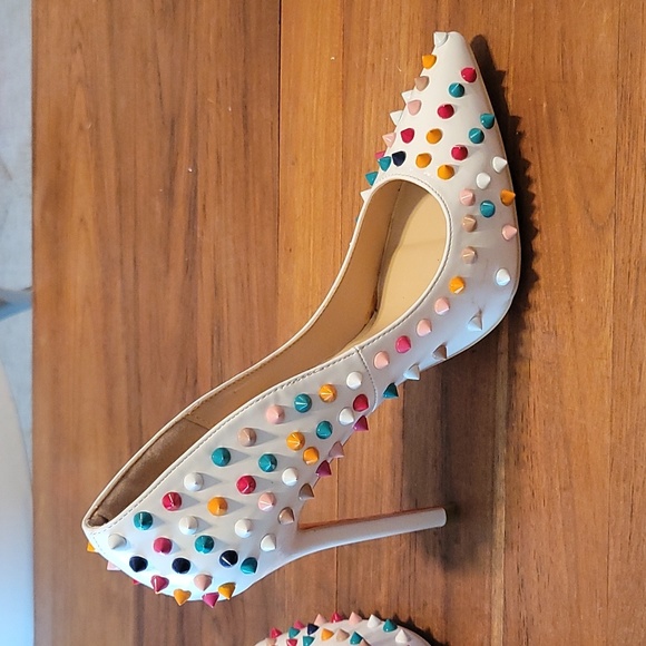Christian Louboutin Multicolor Pigalle Spike Pumps - Picture 9 of 15
